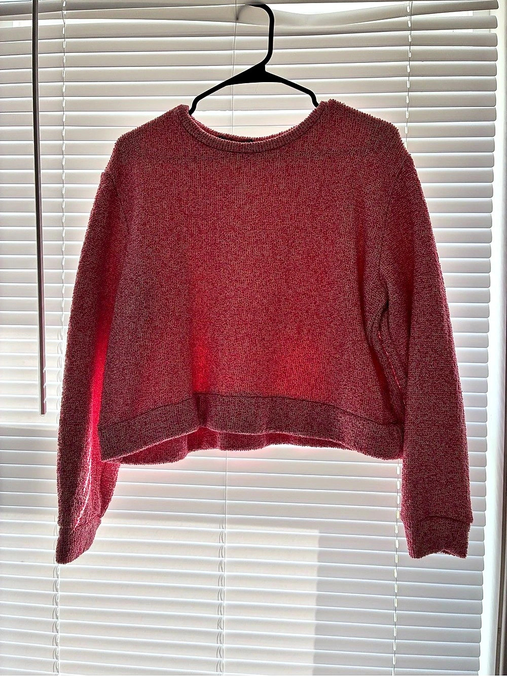 Zara Red Crew Neck Sweater Size S Like New